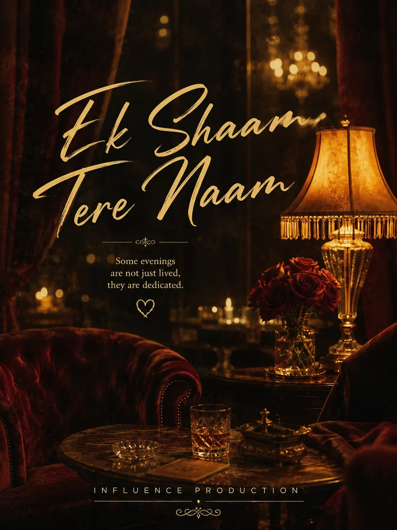 Ek Shaam Tere Naam — official poster artwork by Influence Productions