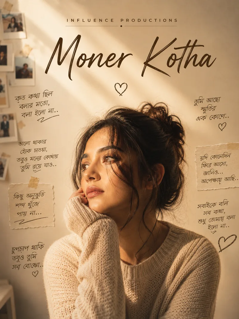 Moner Kotha — official poster artwork by Influence Productions