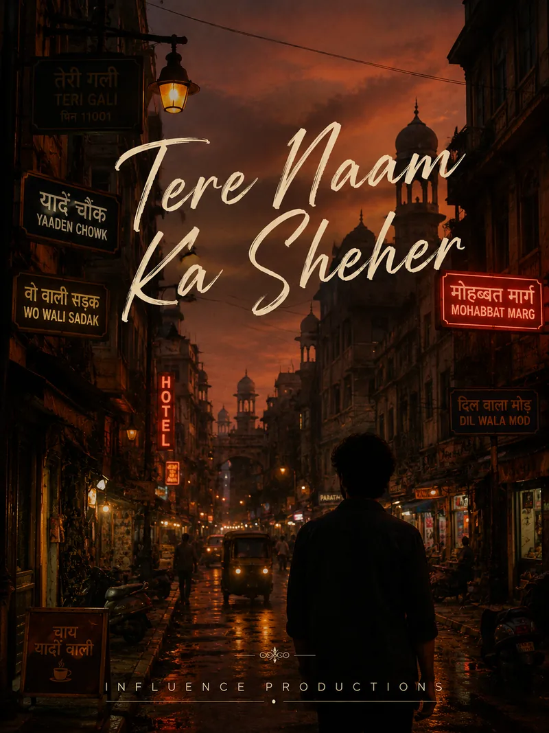 Tere Naam Ka Sheher — official poster artwork by Influence Productions